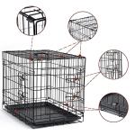 DONORO Collapsible Dog Crate for Small Dogs