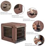 DONORO Collapsible Dog Crate for Small Dogs
