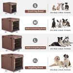DONORO Collapsible Dog Crate for Small Dogs