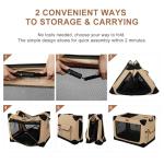 Collapsible 36 Inch Soft Dog Crate for Travel