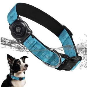 Waterproof AirTag Dog Collar with Reflective Design