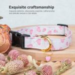 Cute Cotton Dog Collar with Heart Pendant