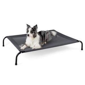 Cooling Elevated Dog Bed for Large Dogs - Grey