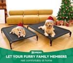 Large Elevated Dog Bed with Cooling Mesh