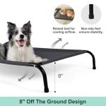 Cooling Elevated Dog Bed for Large Dogs - Grey