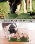 Collapsible 2-in-1 Portable Dog Bowl with Carabiner