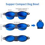 Collapsible Dog Dual Bowls - Travel Ready & Stable