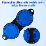 Collapsible Dog Dual Bowls - Travel Ready & Stable