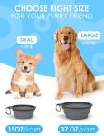 Aonkey Collapsible Travel Dog Bowls with Carrier