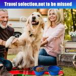Collapsible Dog Dual Bowls - Travel Ready & Stable