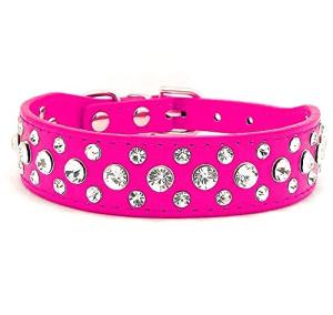 Bling Rhinestone Dog Collar - Hot Pink