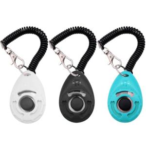 Dog Training Clicker 3-Pack with Wrist Strap