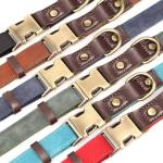 Soft PU Leather Dog Collar for Medium Dogs