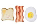 Fun Breakfast Squeaky Dog Toy Set of 3