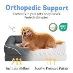 Washable Orthopedic Bed for Large Dogs with Bolsters
