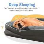 Washable Orthopedic Bed for Large Dogs with Bolsters