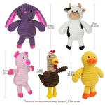 Prime Pets Plush Dog Toy Set, 5 Pieces