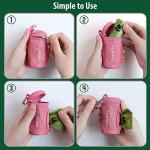 Dog Poop Bag Holder with Carabiner Clip, Pink