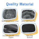 Washable Orthopedic Bed for Large Dogs with Bolsters