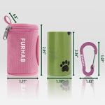 Dog Poop Bag Holder with Carabiner Clip, Pink