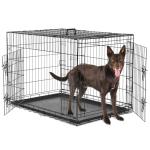 Large Double Door Dog Crate with Divider Panel