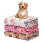 3-Pack Soft Fleece Pet Blankets for Dogs and Cats