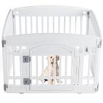 Expandable 4-Panel Plastic Dog Playpen with Lock