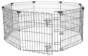 Amazon Basics Foldable Metal Dog Playpen, XS-L