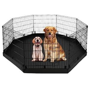 Metal Foldable Dog Playpen with 8 Panels