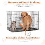 Large Double Door Dog Crate with Divider Panel