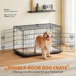 42-Inch Double Door Metal Dog Crate with Divider