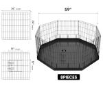 Metal Foldable Dog Playpen with 8 Panels