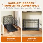 42-Inch Double Door Metal Dog Crate with Divider
