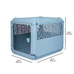 Rolling Plastic Travel Dog Crate with Wire Door