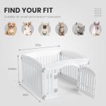 Expandable 4-Panel Plastic Dog Playpen with Lock