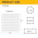 Foldable Black Dog Cage with Double Lock System
