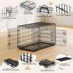 42-Inch Double Door Metal Dog Crate with Divider