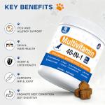 40-in-1 Dog Vitamins with Glucosamine & Probiotics