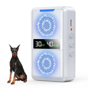 Ultrasonic Dog Bark Deterrent - Adjustable & Rechargeable