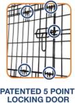 Two-Door Wire Dog Crate, 48 Inch, 90-125 lbs