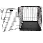 Two-Door Wire Dog Crate, 48 Inch, 90-125 lbs