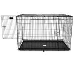 Two-Door Wire Dog Crate, 48 Inch, 90-125 lbs