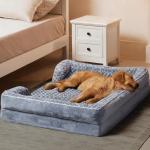 Large Dog Bolster Bed with Waterproof Lining