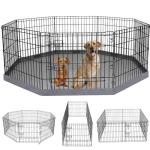 8-Panel Foldable Metal Dog Exercise Pen