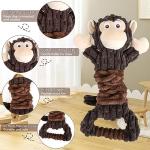 Letsmeet Plush Crinkle Dog Toy for All Sizes