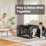 SMUG 6-Panel Dog Playpen for Small to Medium Dogs