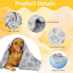 Soft Washable Dog Blanket for Medium Dogs (Grey)