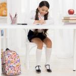 Kids Pink Dog Backpack for Preschool and School