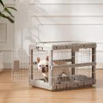 ZOMISIA Collapsible Dog Crate for Medium Dogs