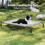 Extra Large Waterproof Raised Dog Bed in Grey